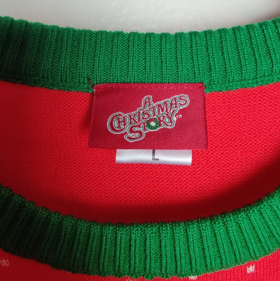 Ripple Junction A Christmas Story "Fragile" Ugly Christmas Holiday Sweater, Sz L - Picture 7 of 9